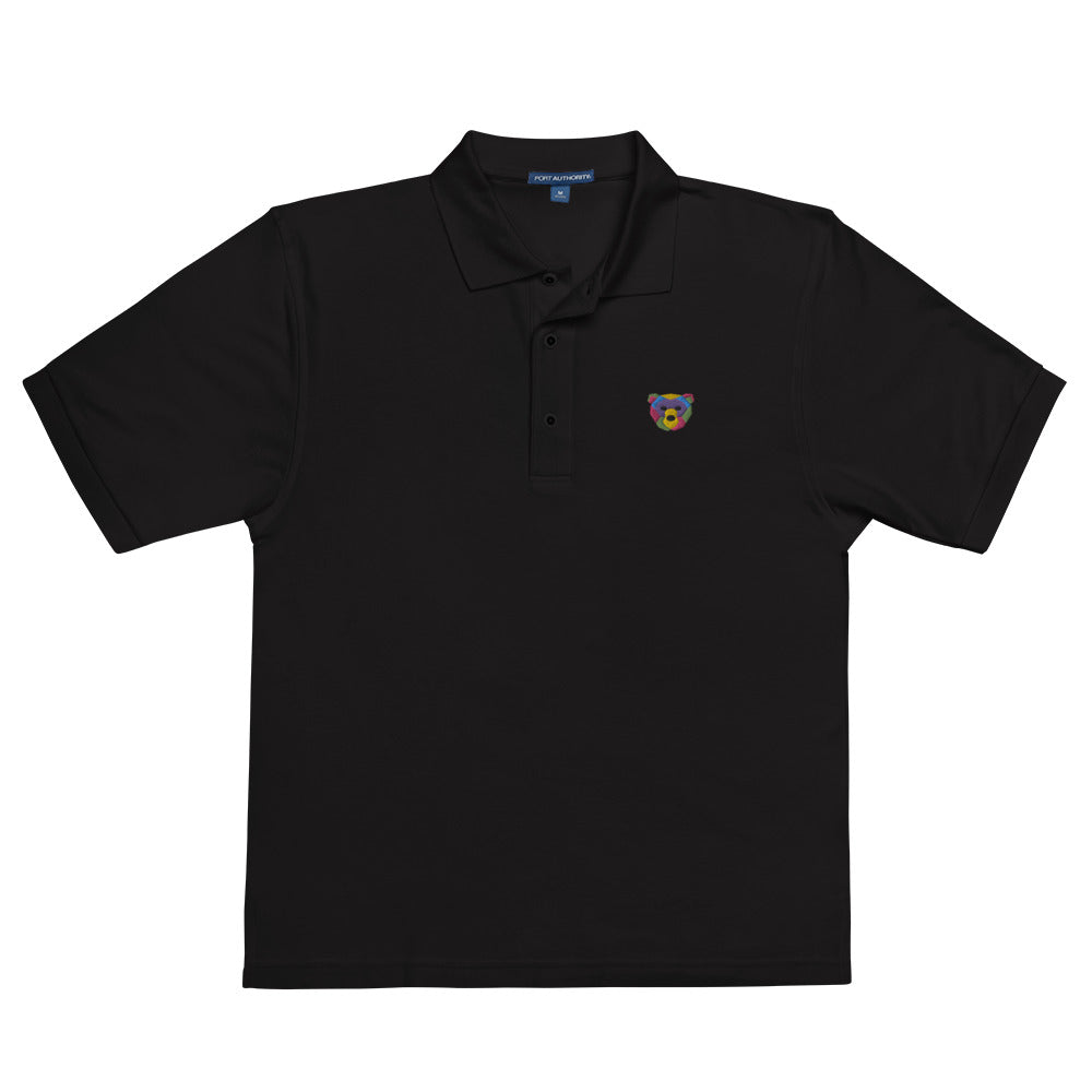 bear logo embroidered polo