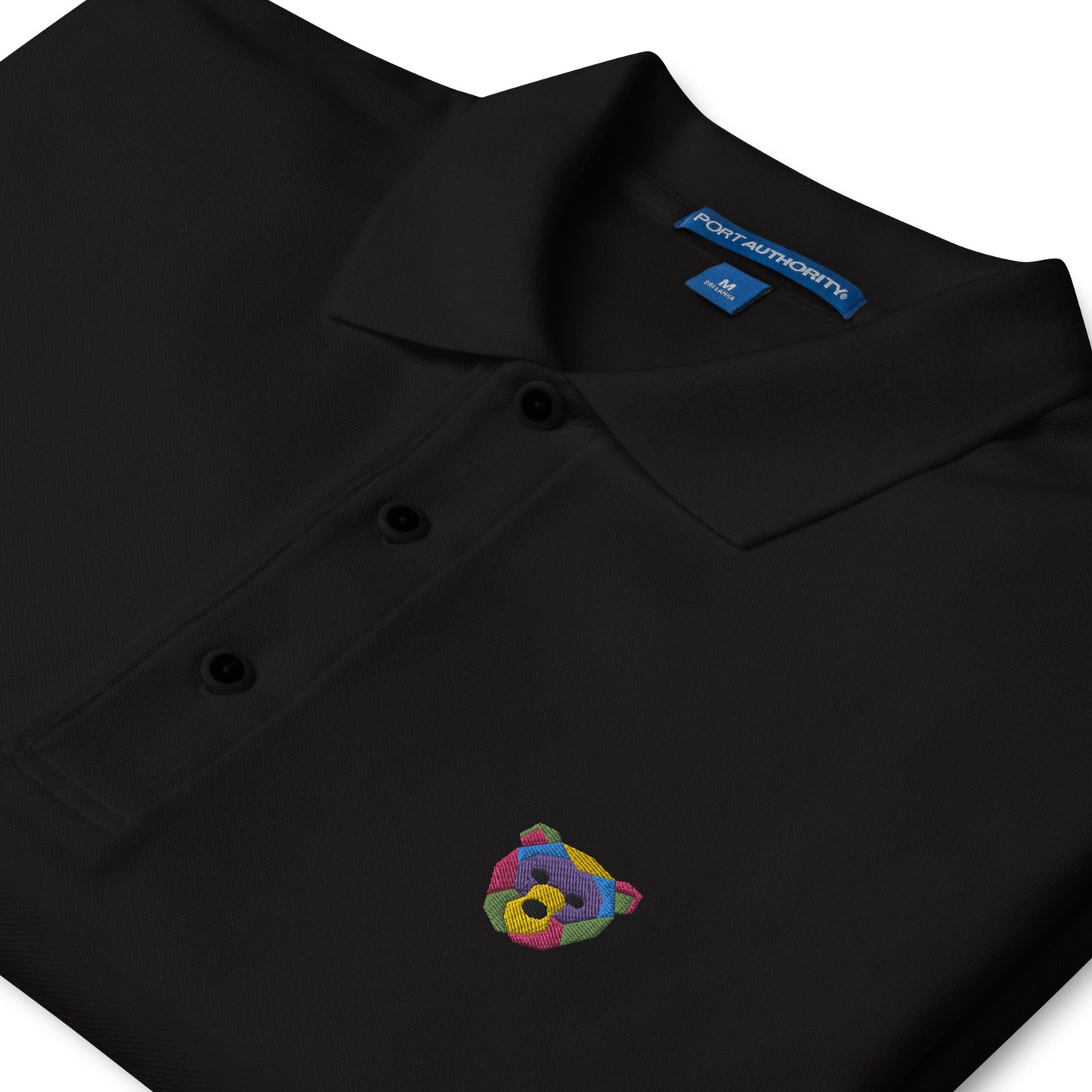 bear logo embroidered polo